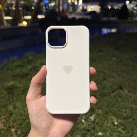 Kalp Logo Telefon Kılıfı Beyaz