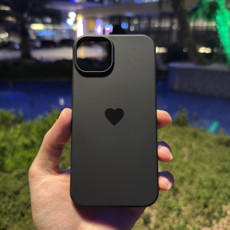 Kalp Logo Telefon Kılıfı Siyah