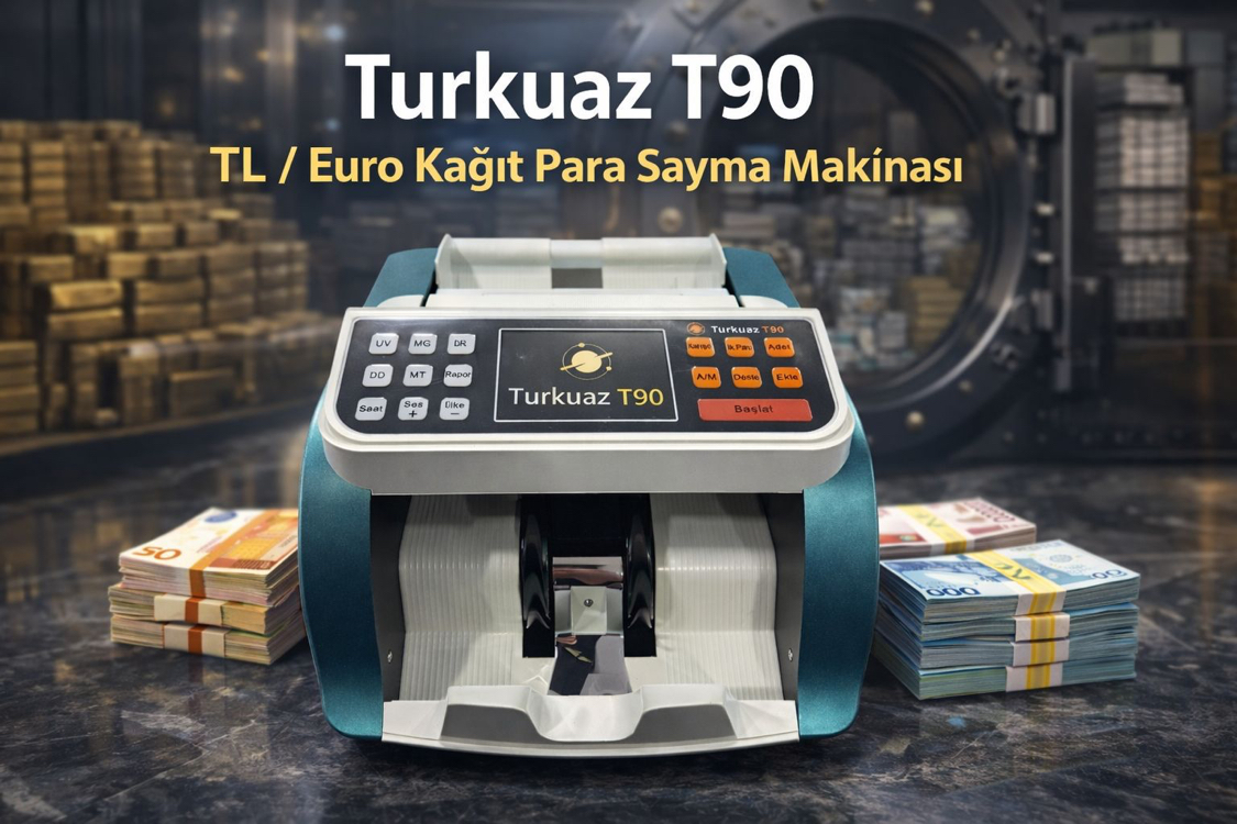 Turkuaz T90 yeni model ⚡️%100 performans karışık para sayma cihazı sıfır 2 yıl garantili
