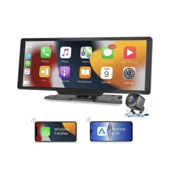Araç bluetooth aekranı 10” çift güvenlik kameralı