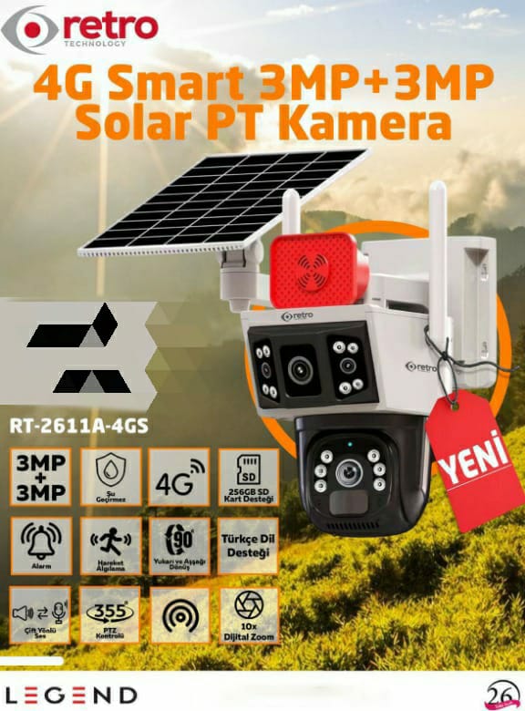 4G Smart Solar PT Kamera RT-2611-4GS