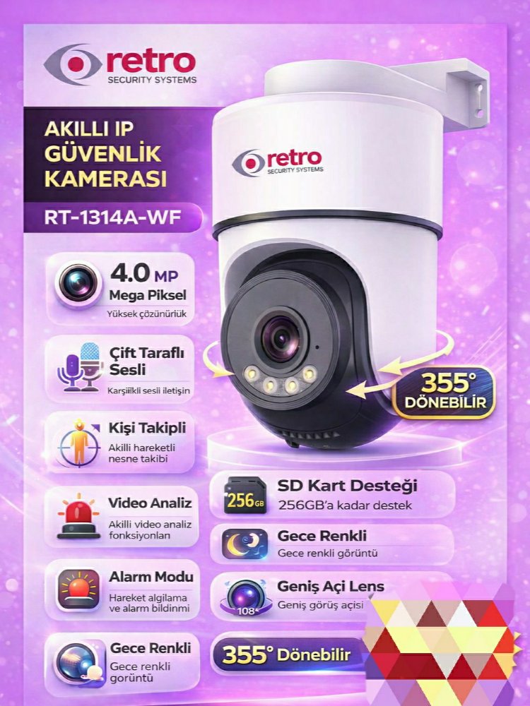 Retro 4MP Wifi Kamera RT-1314-Wifi