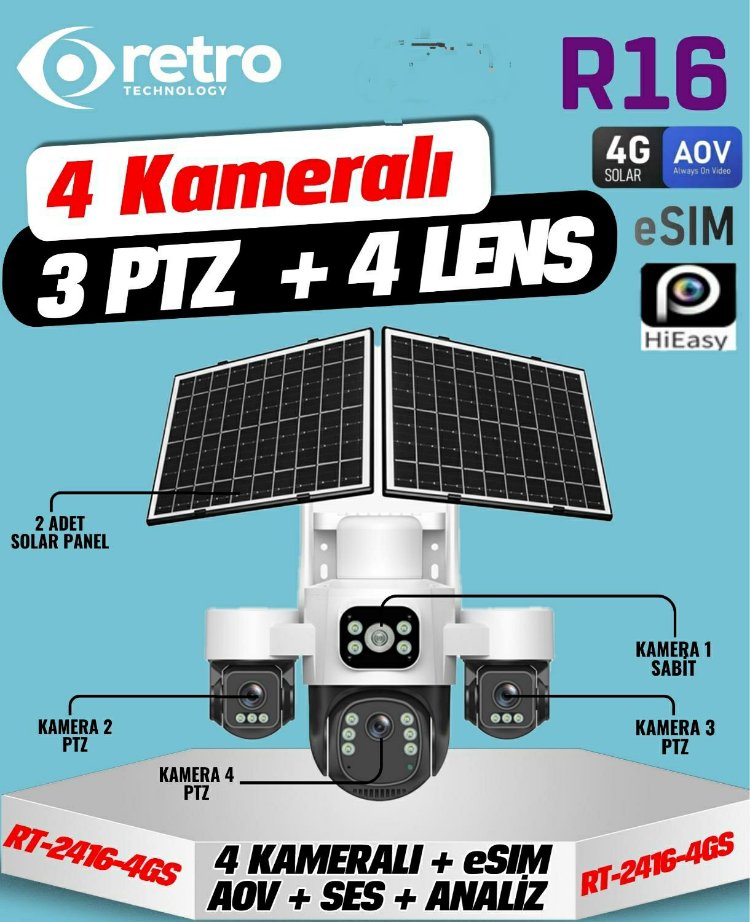 Retro RT-2416-4GS Solar Kamera