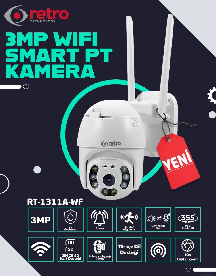 3MP Wifi Smart Pt Kamera RT-1311-Wifi