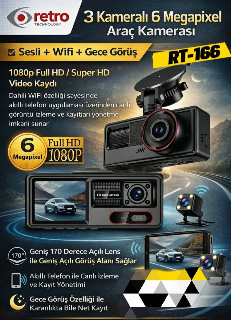 Retro RT-166 Araç Kamerası