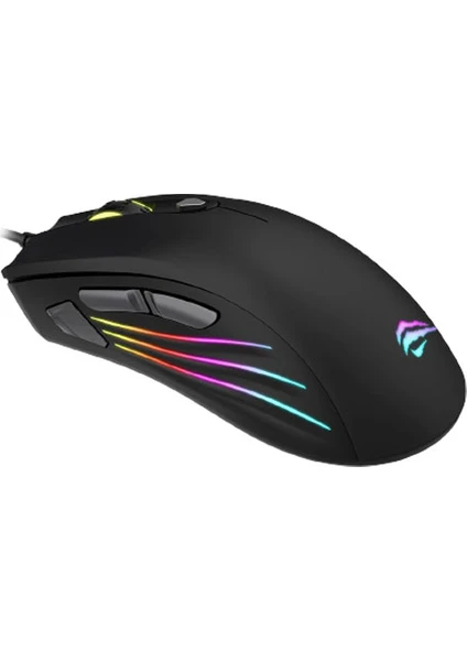 Gamenote MS1002 Kablolu Rgb Optik Oyuncu Mouse Siyah