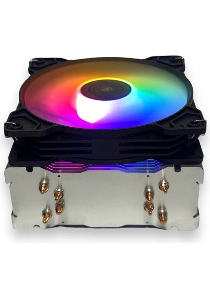 Strong M4-12XPRO 12CM Rainbow 4 Bakır Borulu 135W 4 Pin Intel/amd Kule Tipi Işlemci Cpu Fan