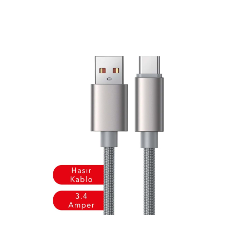 3.4A TYPE C USB ŞARJ DATA KABLO