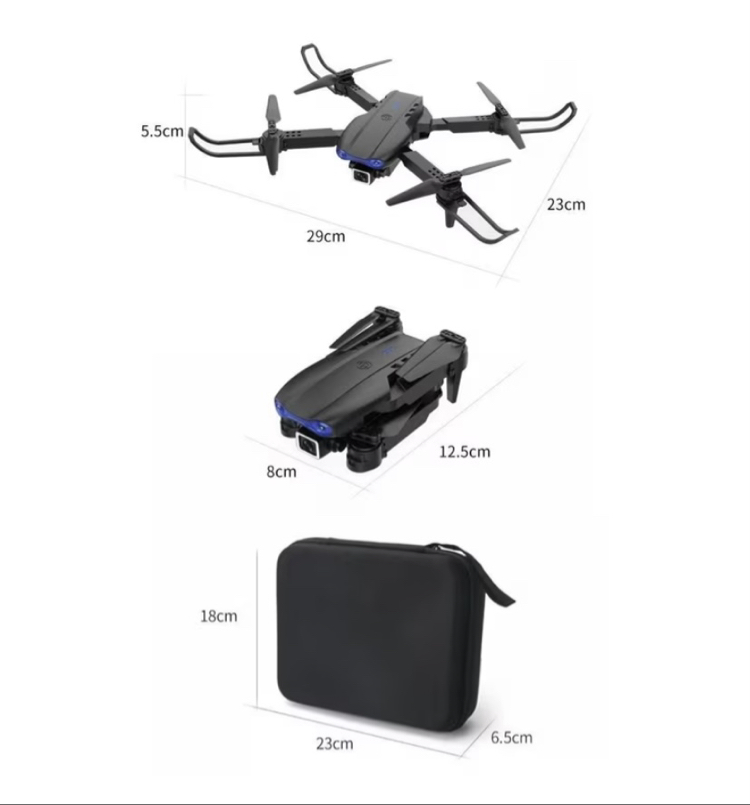 C5 Pro 4K HD Çift Kamera Drone, Katlanabilir, WiFi Bağlantılı, Akıllı Telefon Kontrollü
