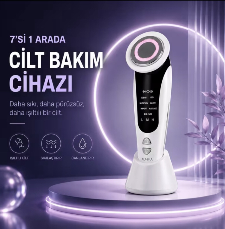 Cilt Bakım Cihazı 7’si 1 Arada Göz Altı Bakımı ve Siyah Nokta Temizleme Sıkılaştırma