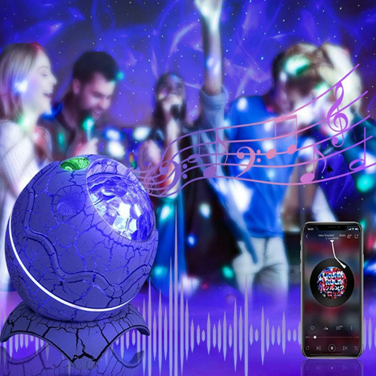Dinozor Yumurta Galaksi Işık Projektörü – Kumandalı Gece Lambası & Bluetooth Hoparlör