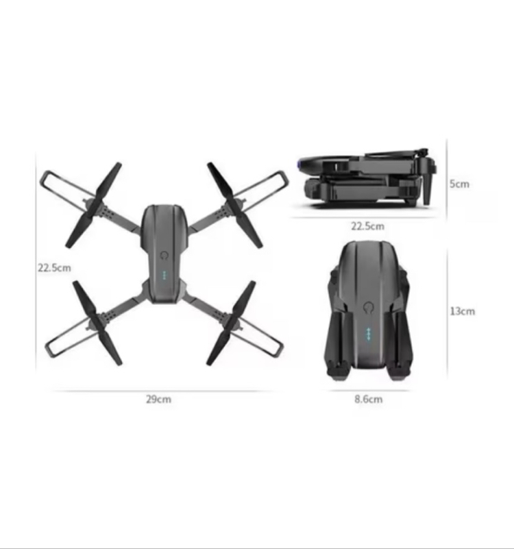 C5 Pro 4K HD Çift Kamera Drone, Katlanabilir, WiFi Bağlantılı, Akıllı Telefon Kontrollü