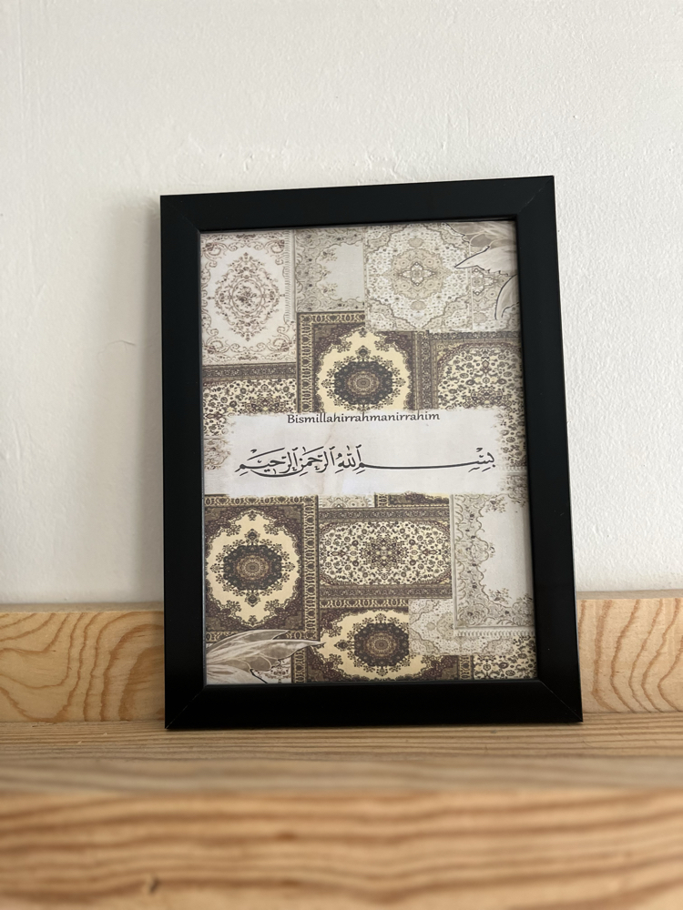 Bismillahirrahmanirrahim yazılı tablo