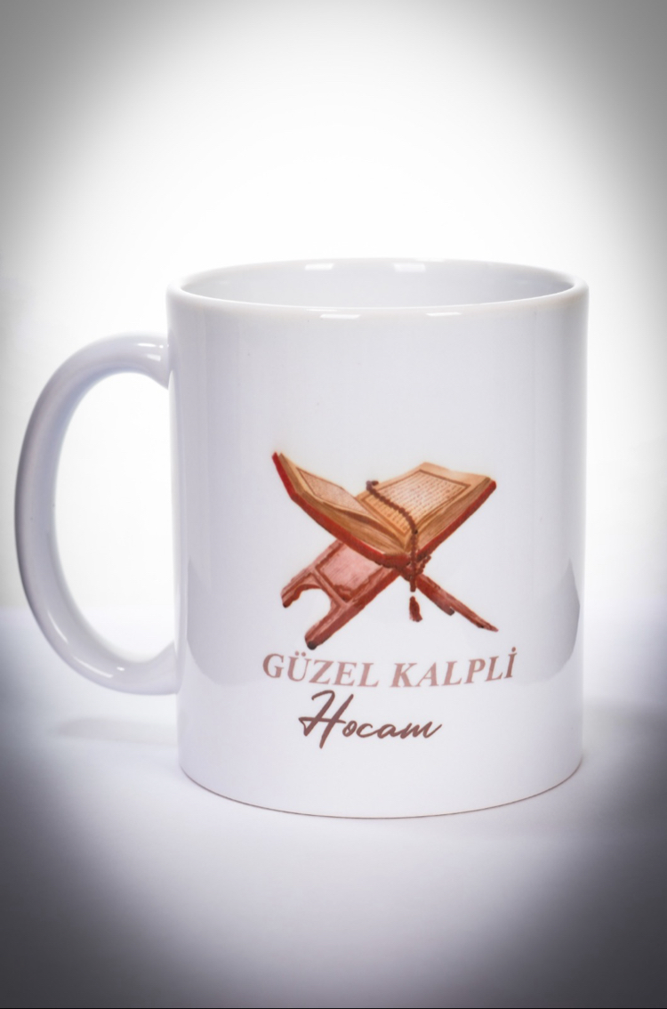 Güzel kalpli hocam yazılı kupa