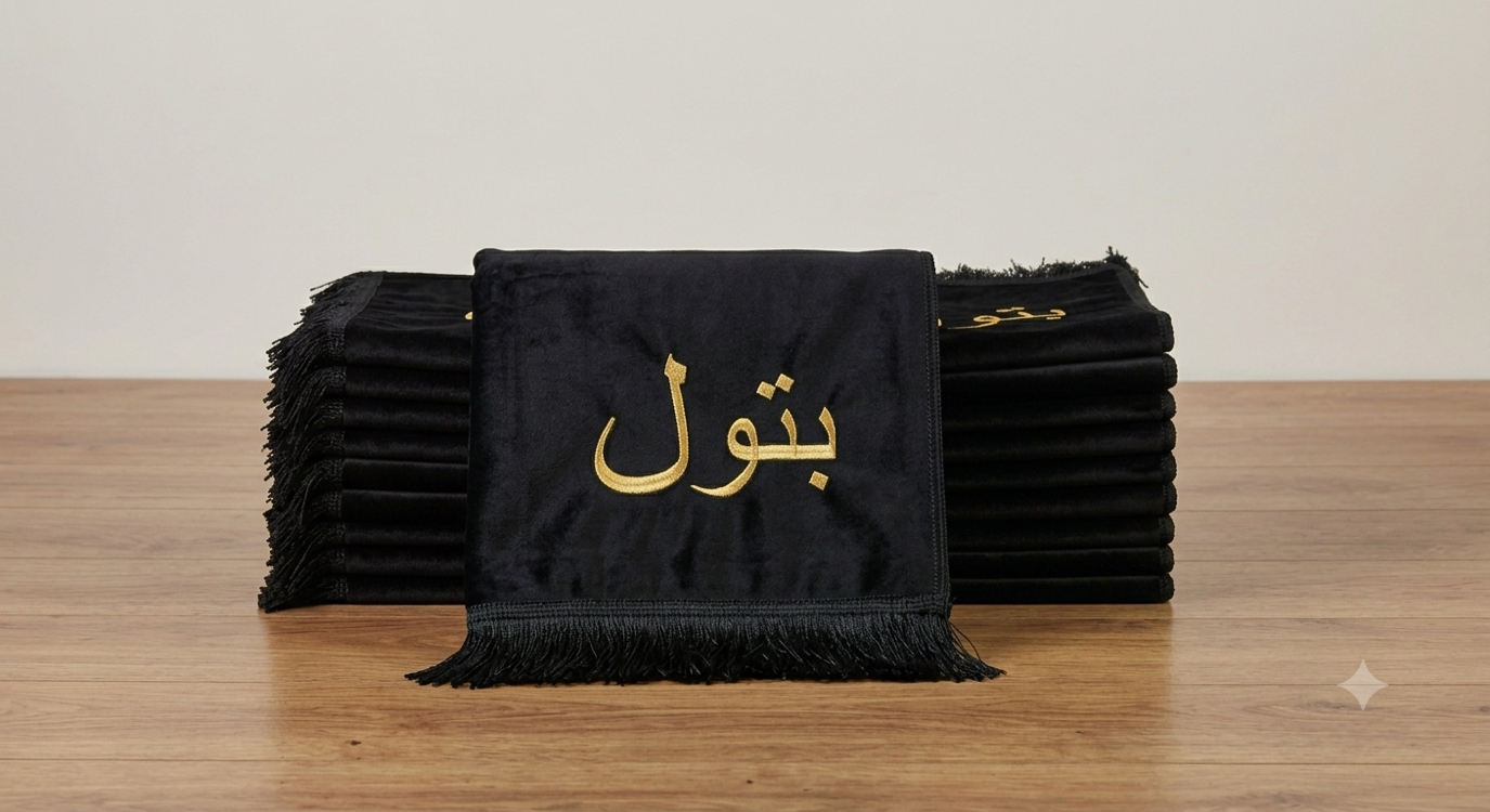 İsme özel siyah seccade