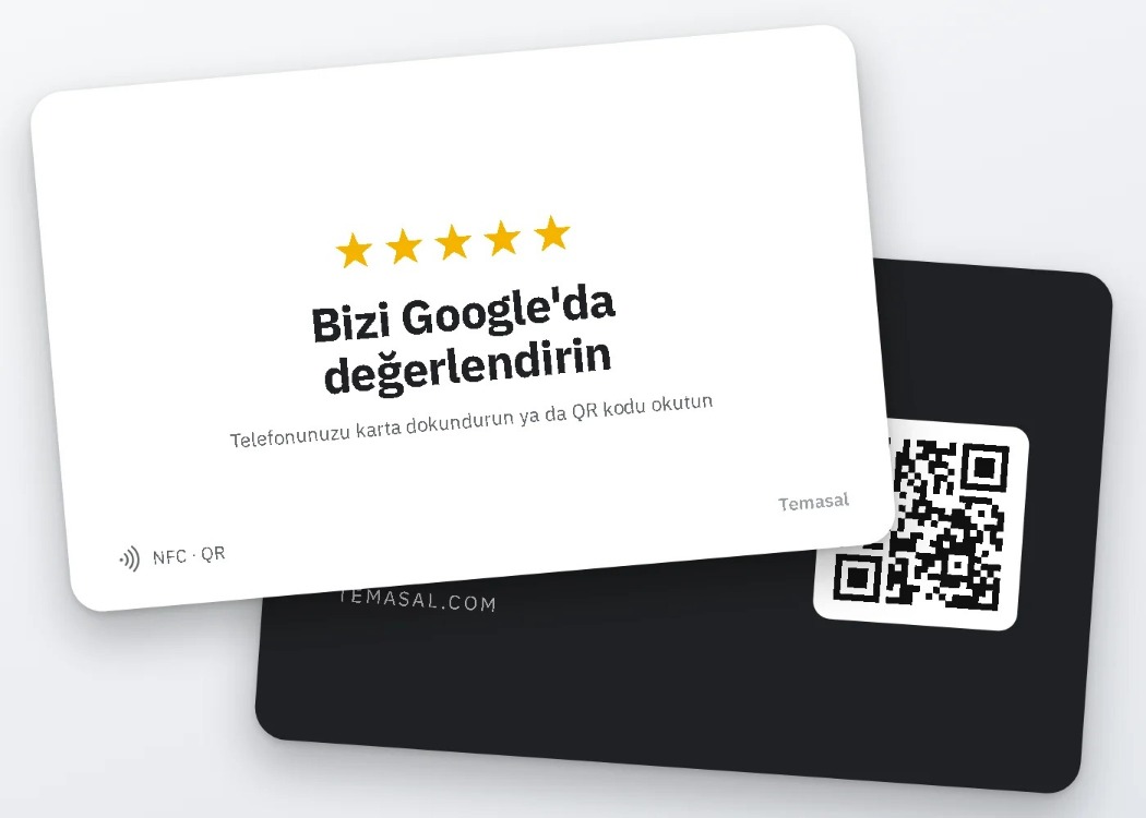 Google Yorum Kartı (NFC + QR)