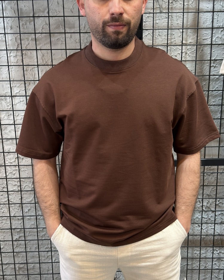 Oversize Oysho Kumaş Kahverengi T-Shirt