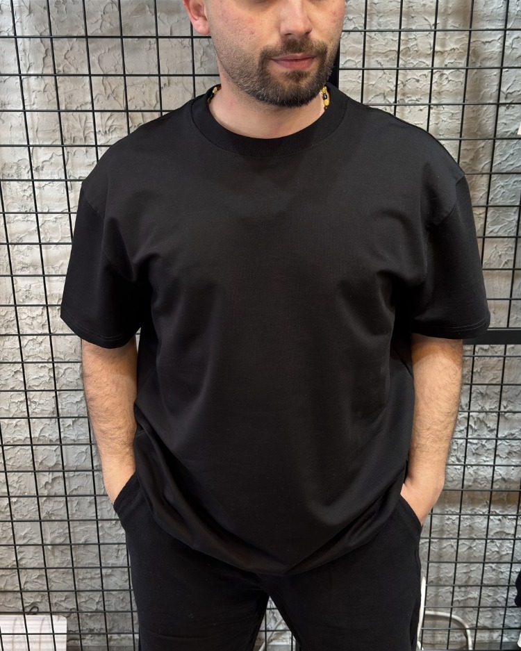 Oversize Basic Siyah T-Shirt
