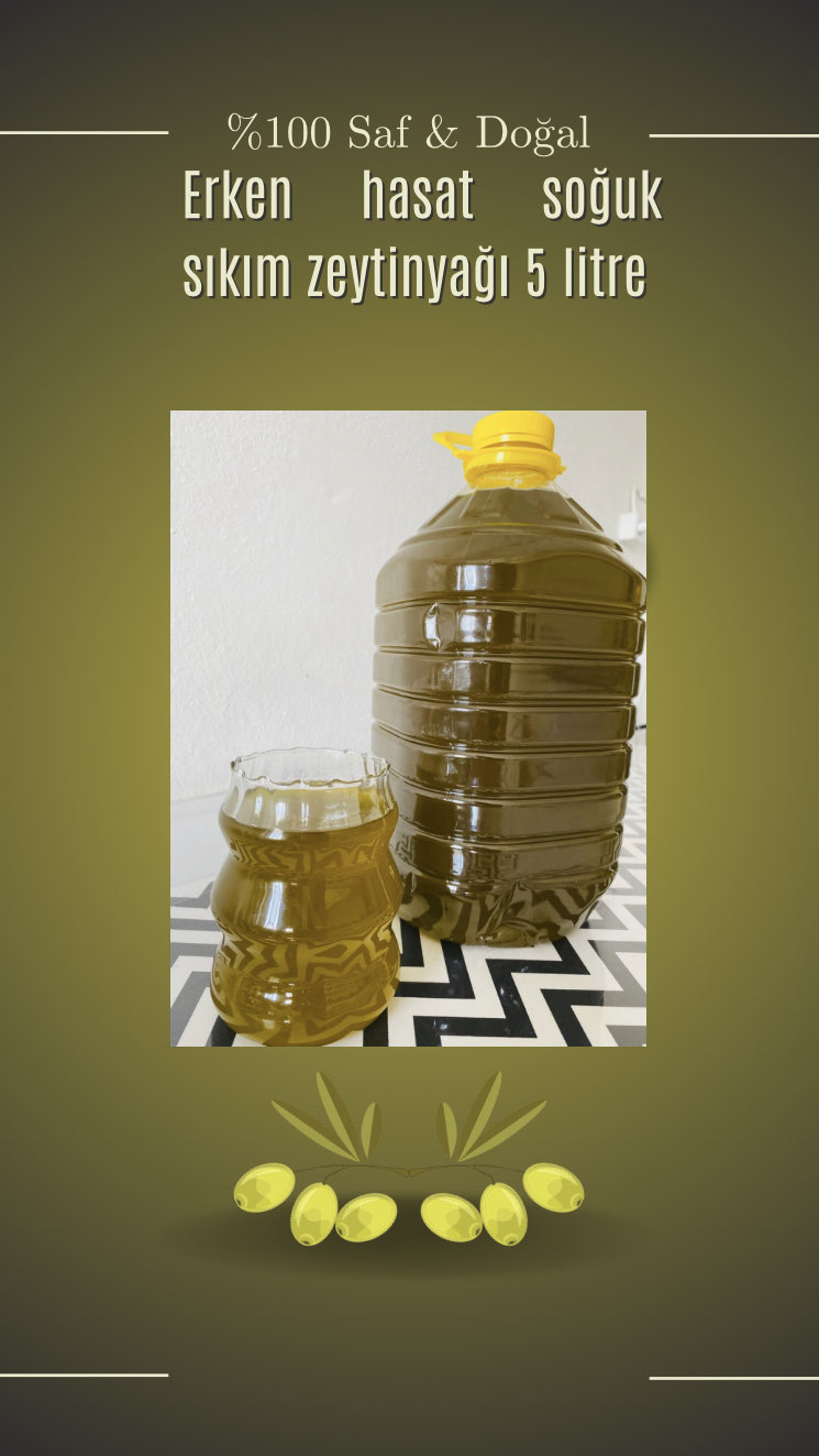 Erken hasat soğuk sıkım zeytinyağı 10 litre