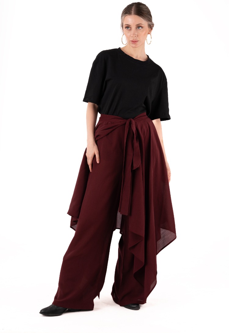 katman pantolon (bordo)