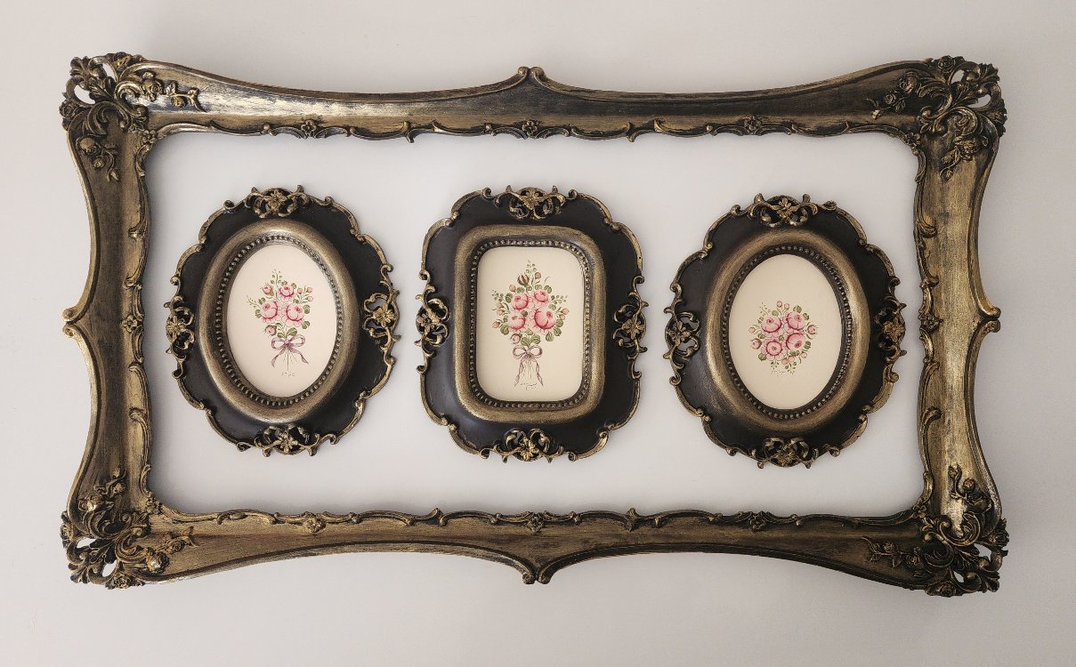 vintage set halinde buketler
