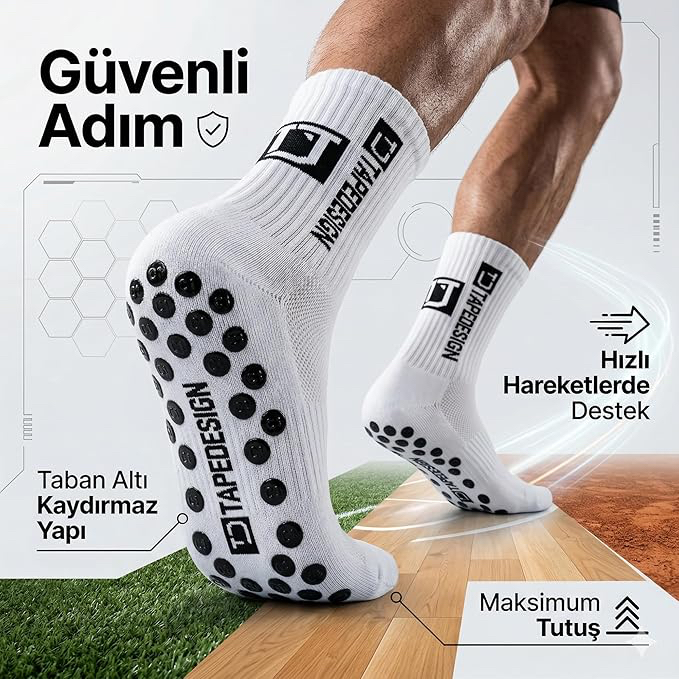Tape Kaymaz Çorap 3'lü
