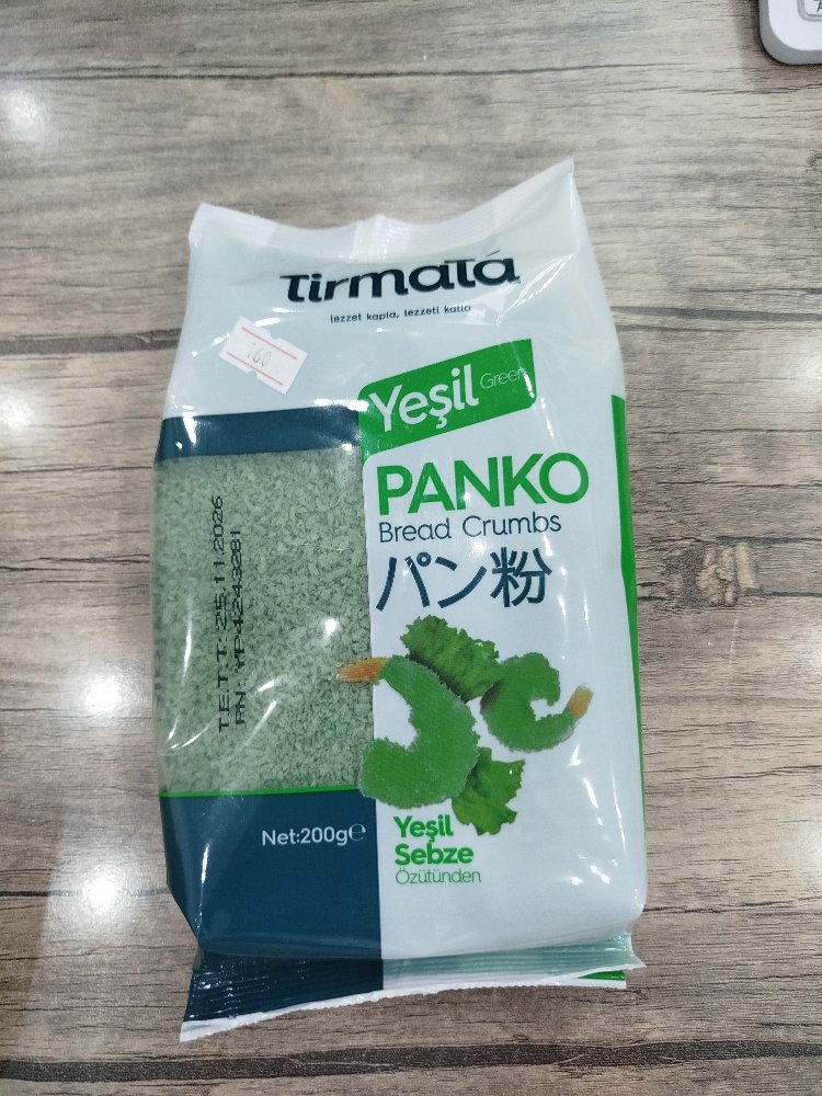 yeşil sebzeli panko