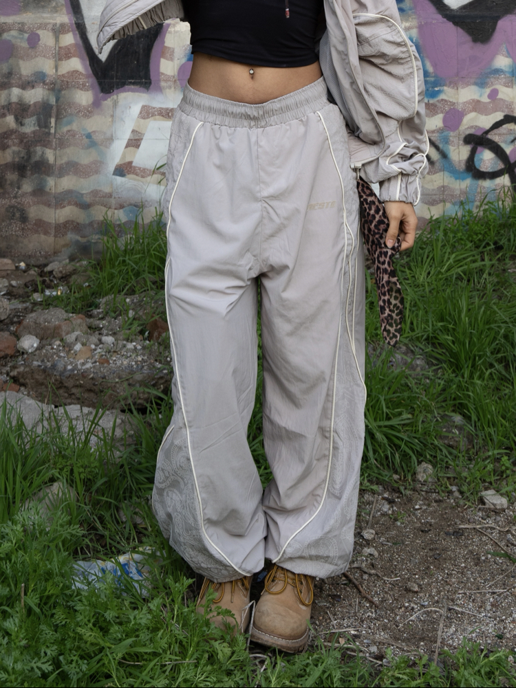 Gst Grey | Baggy Parachute Jogger