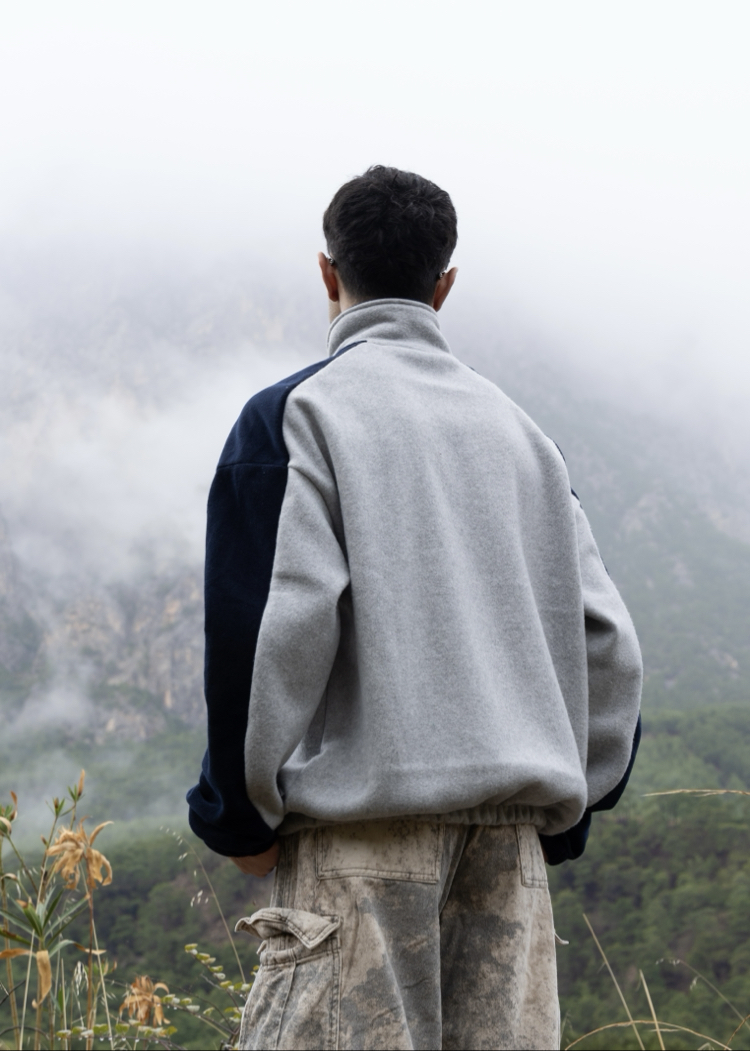 Forever Half Zip | Grey Polar Sweatshirt