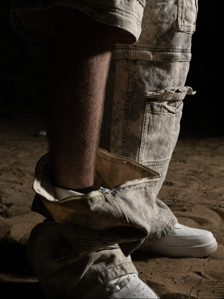 Cream Baggy Fit | Cargo Pant Şort