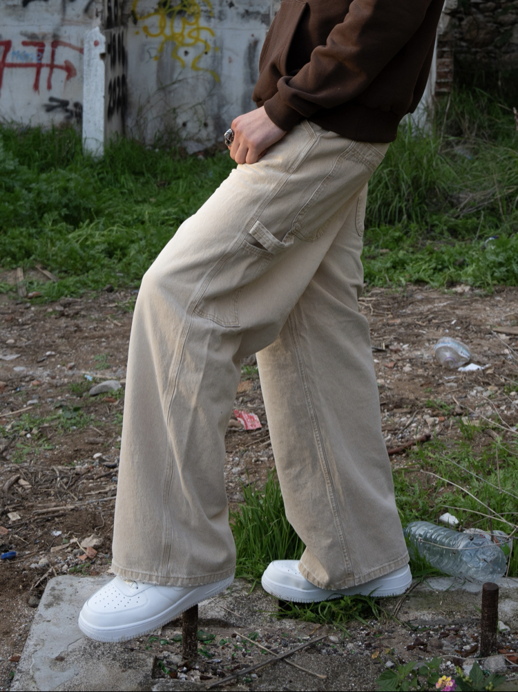 Cream Relax | Carpenter Pant