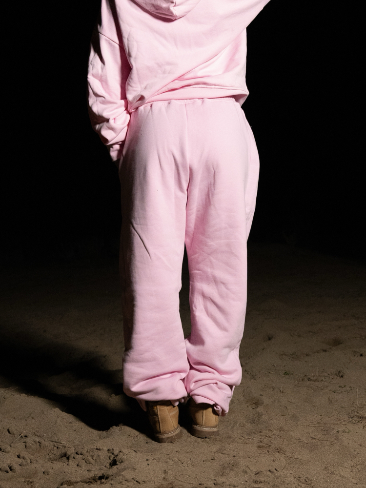 S.H Baggy Fit | Pink Open Leg Jogger