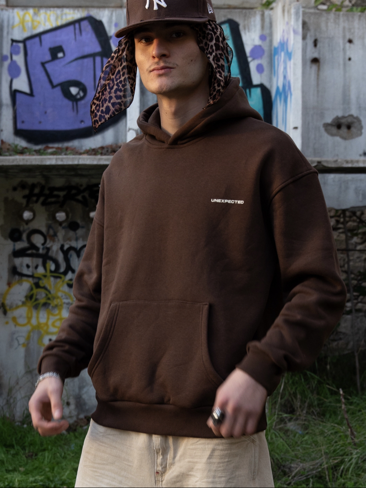 Unexpected | Brown Oversize Hoodie