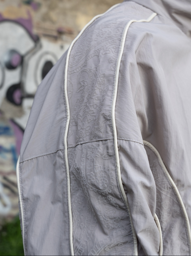Gst Grey | Boxy Parachute Jacket
