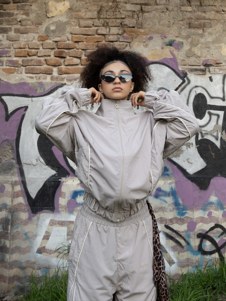 Gst Grey | Boxy Parachute Jacket
