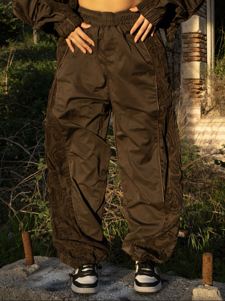 Gst Brown | Baggy Parachute Jogger
