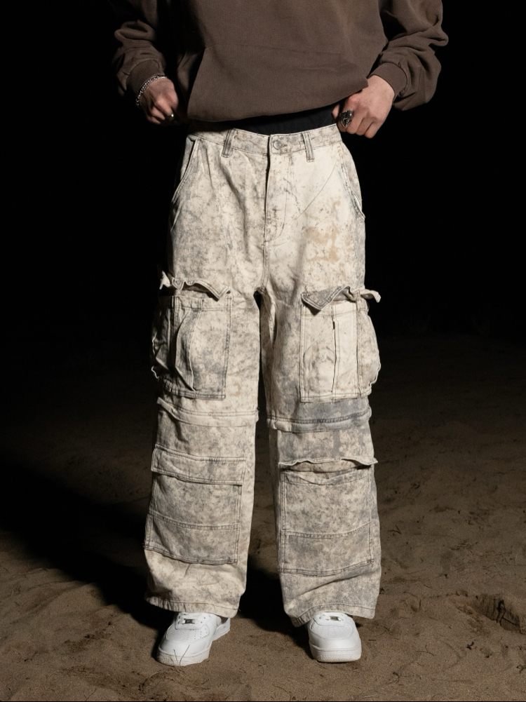 Cream Baggy Fit | Cargo Pant Şort