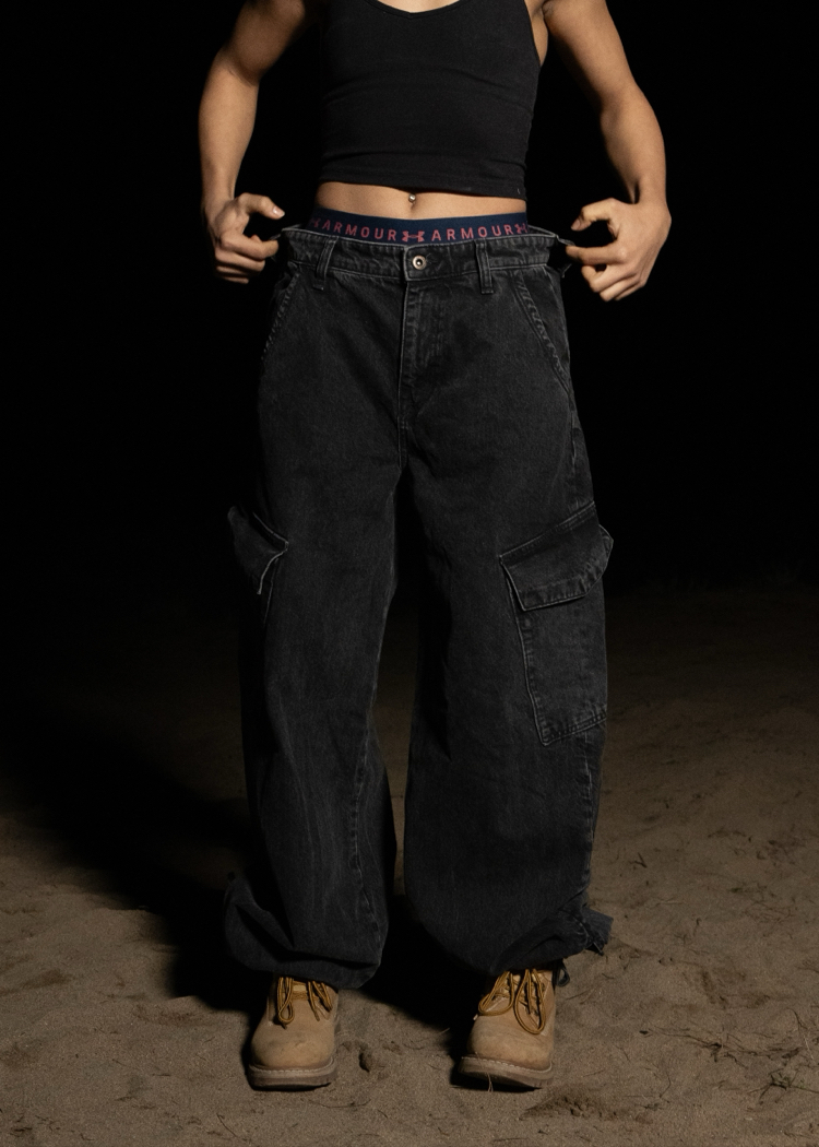 Urban Cargo | Black Baggy Jean