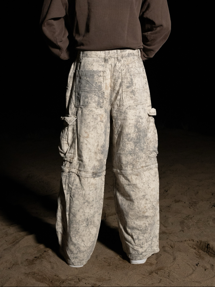 Cream Baggy Fit | Cargo Pant Şort