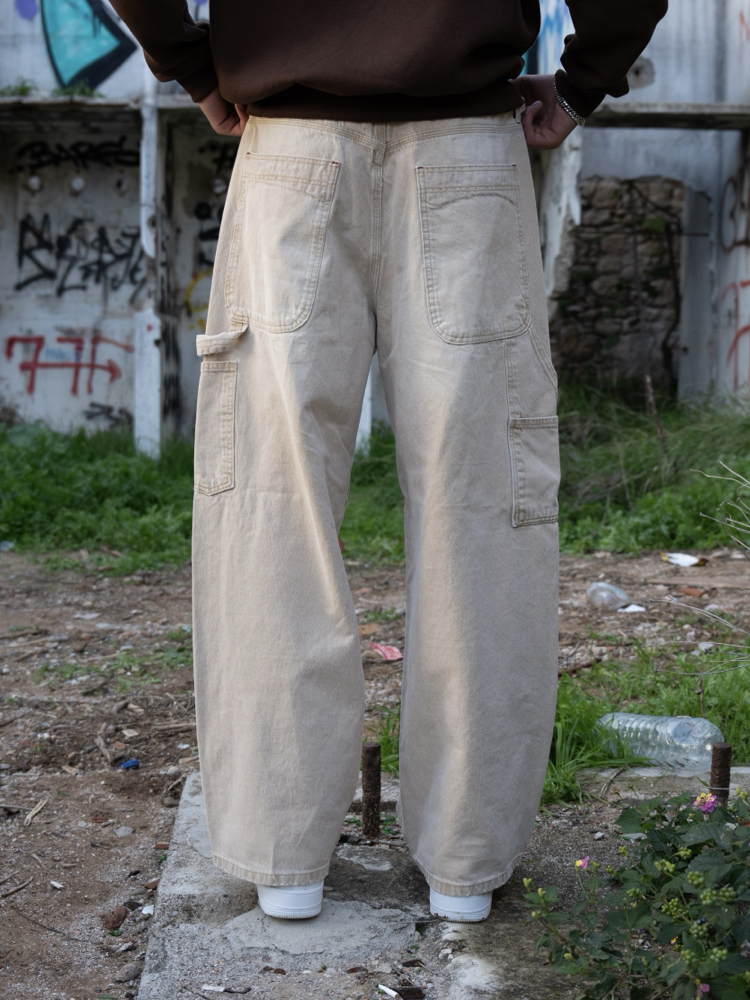 Cream Relax | Carpenter Pant