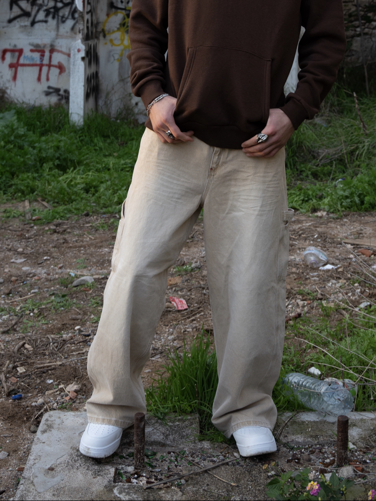 Cream Relax | Carpenter Pant