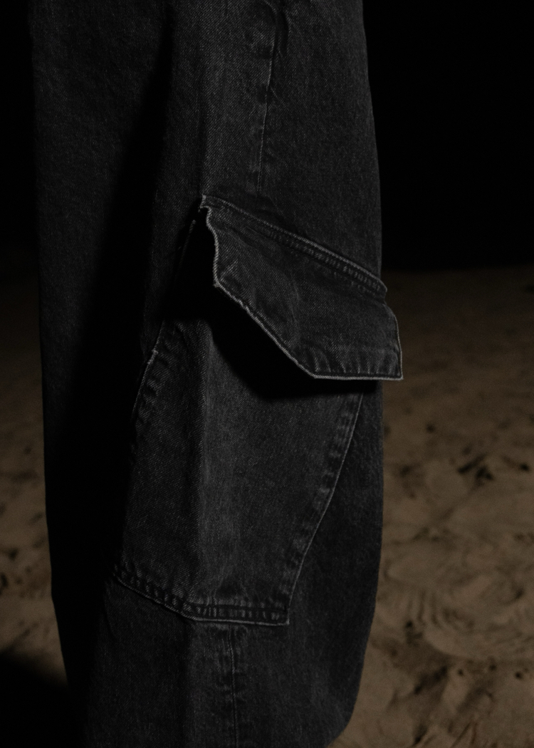 Urban Cargo | Black Baggy Jean