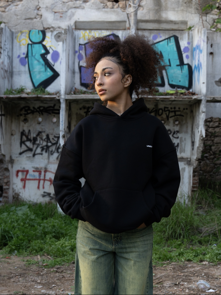 Unexpected | Black Oversize Hoodie