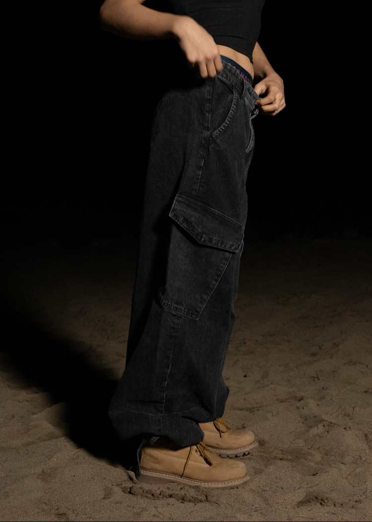 Urban Cargo | Black Baggy Jean