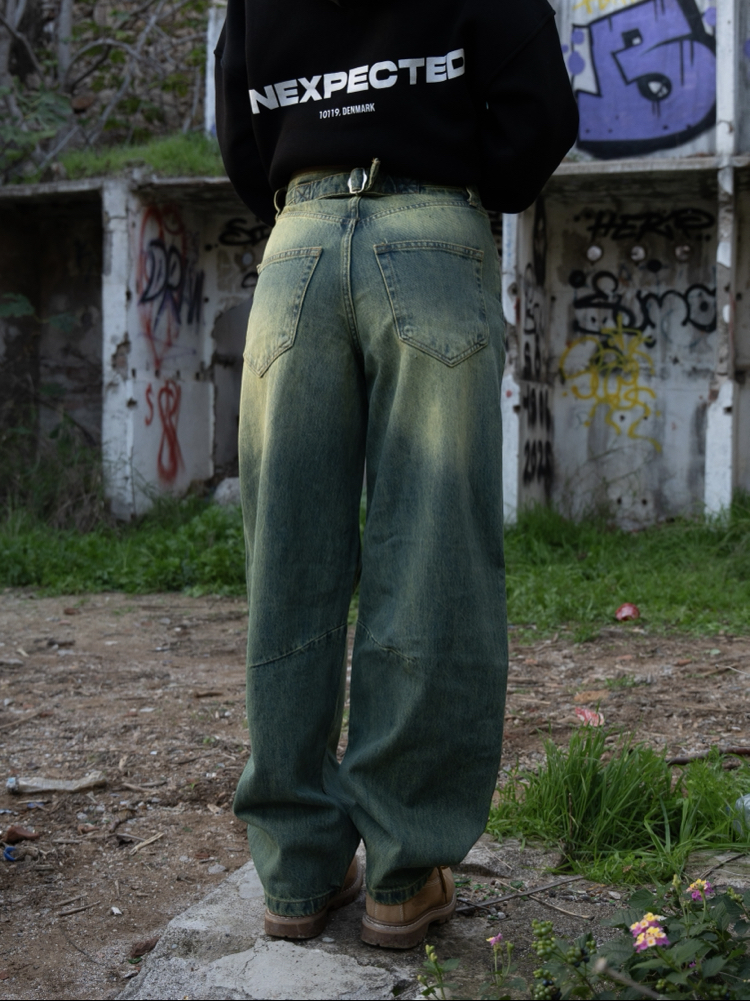 Urban Baggy | Washed Green Jean