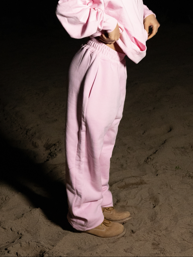 S.H Baggy Fit | Pink Open Leg Jogger