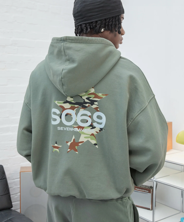 S.H Camo Print | Oversize Hoodie
