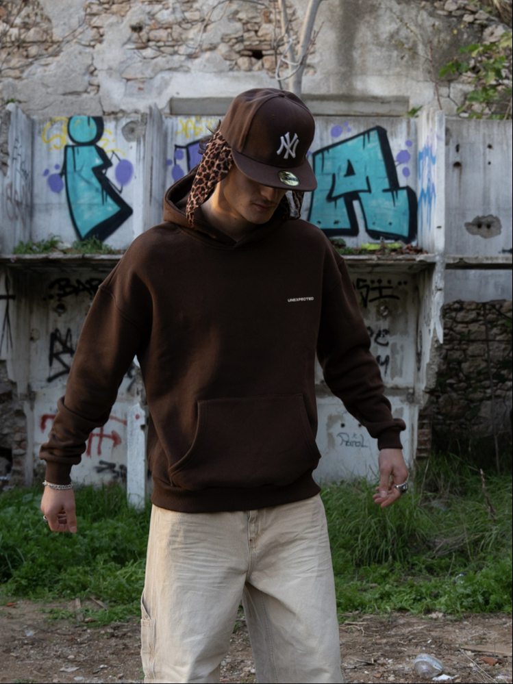 Unexpected | Brown Oversize Hoodie