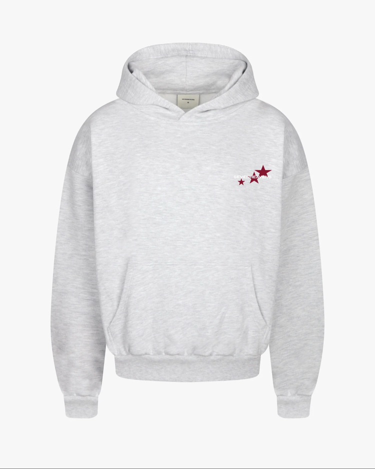 S.H Star Print | Grey Oversize Hoodie