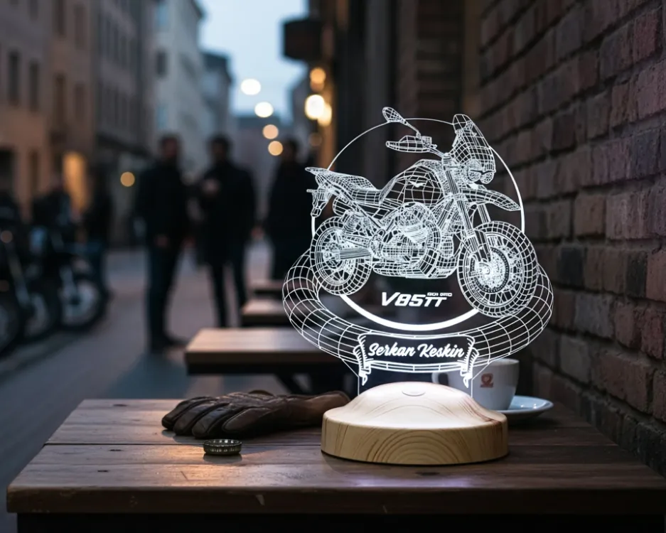 Moto Guzzi V85TT 3D Led Gece Lambası